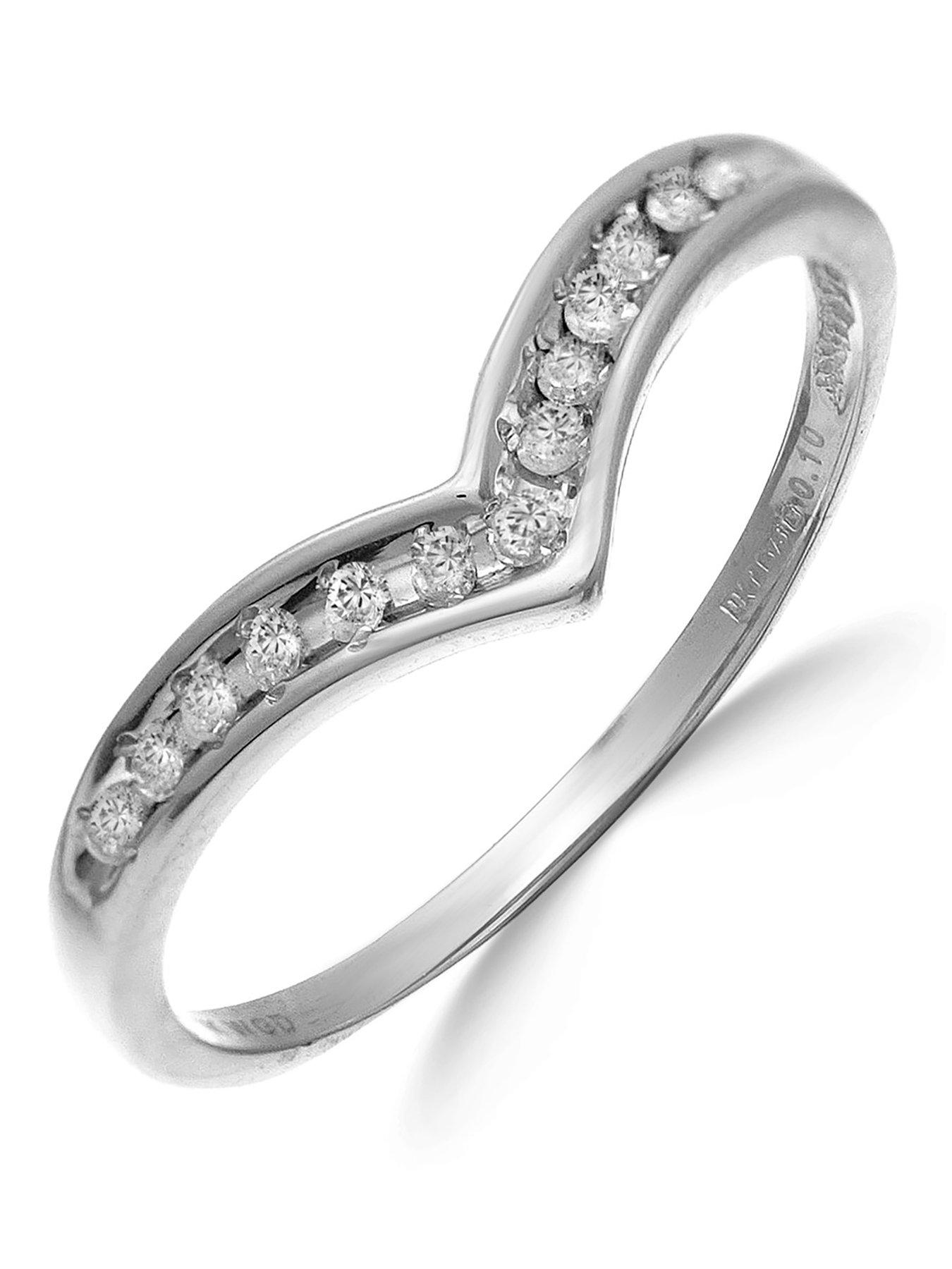 Love DIAMOND 9 Carat White Gold 10pt Diamond-Set Eternity Ring