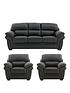  image of portland-leather-3-seater-sofa-2-armchairs-buy-and-save