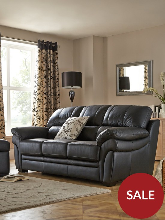 front image of portland-3-seater-leather-sofa