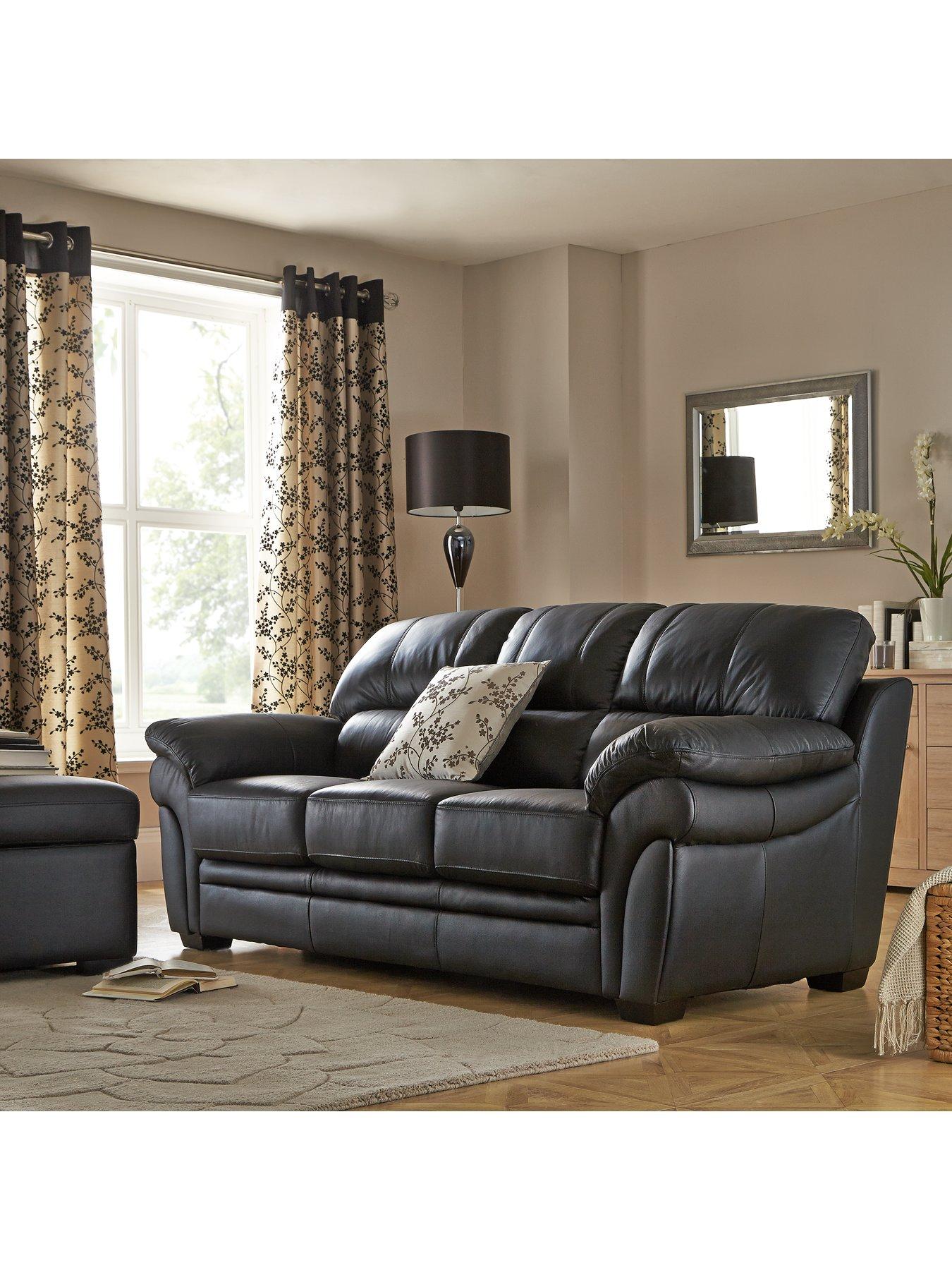 Portland 3 Seater Leather Sofa