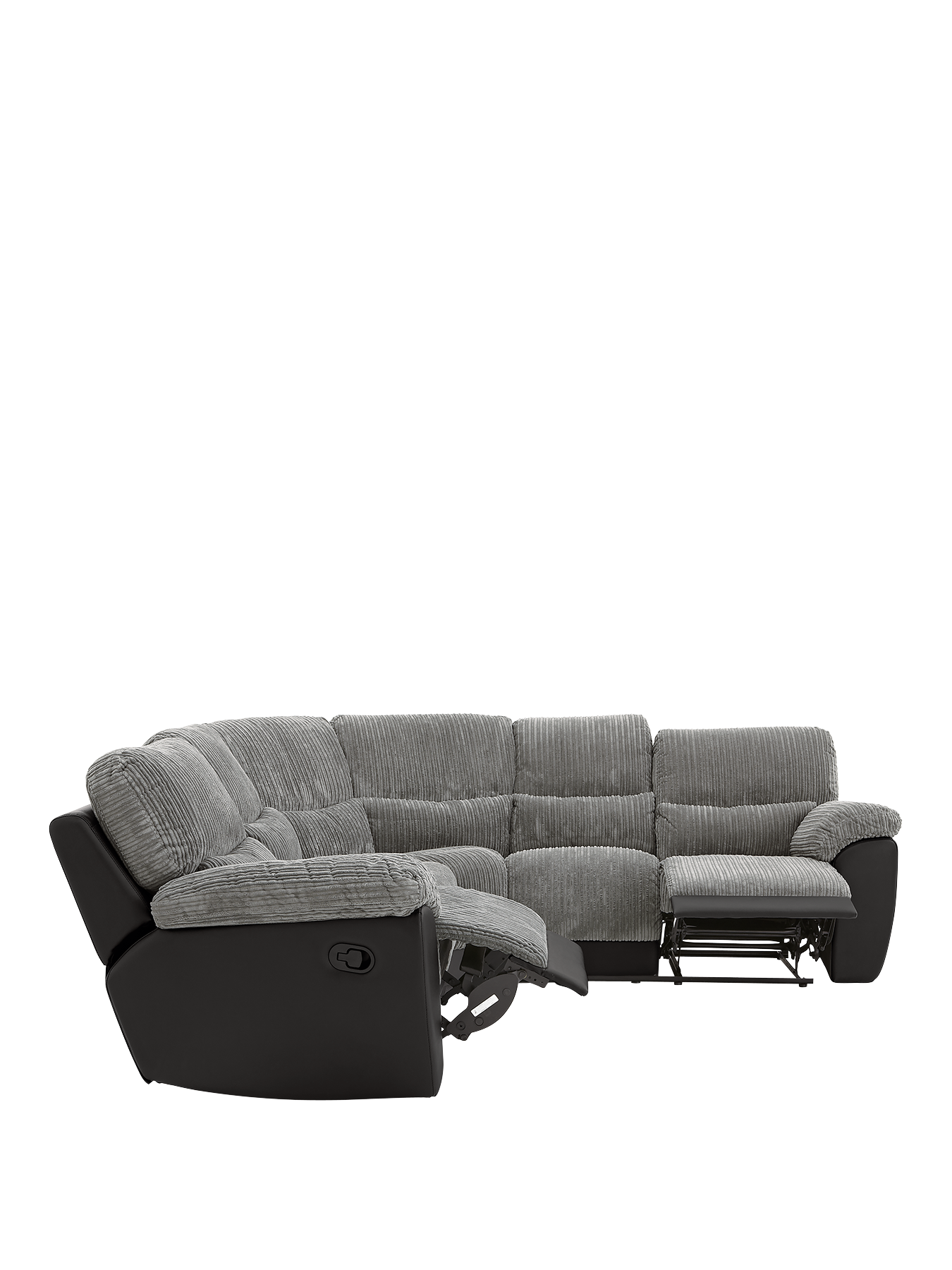 Sienna Fabric/Faux Leather Recliner Corner Group Sofa | littlewoods.com