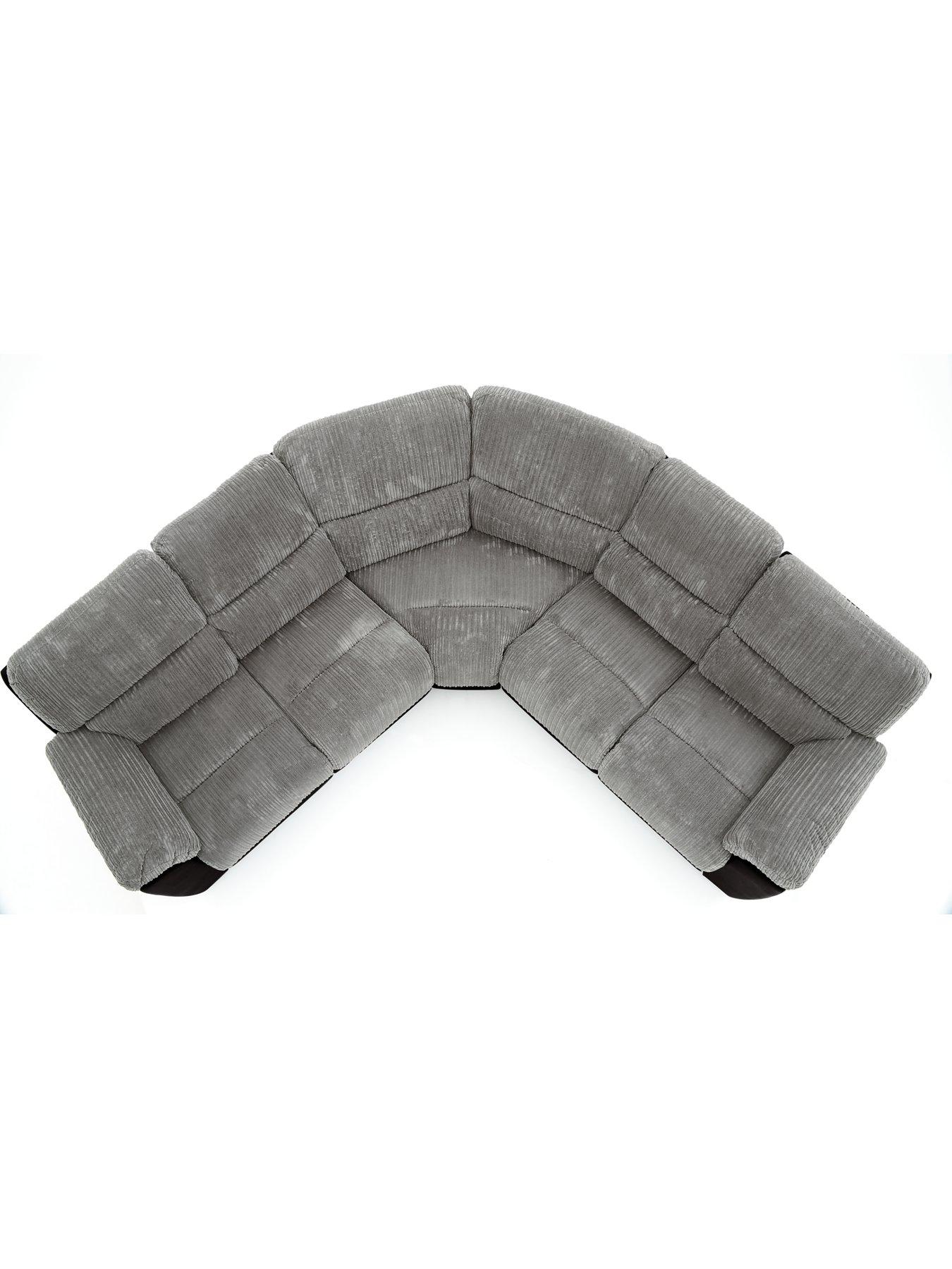 Image 4 of 7 of Very Home Sienna Fabric/Faux Leather High Back Recliner Corner Group Sofa&nbsp;- FSC&reg; Certified