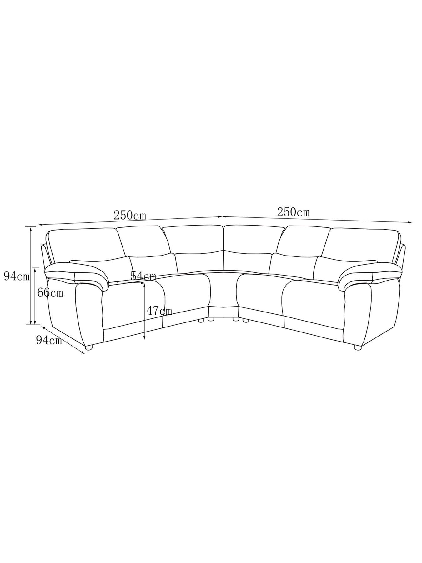  image of sienna-fabricfaux-leather-high-back-recliner-corner-group-sofanbsp--fscreg-certified