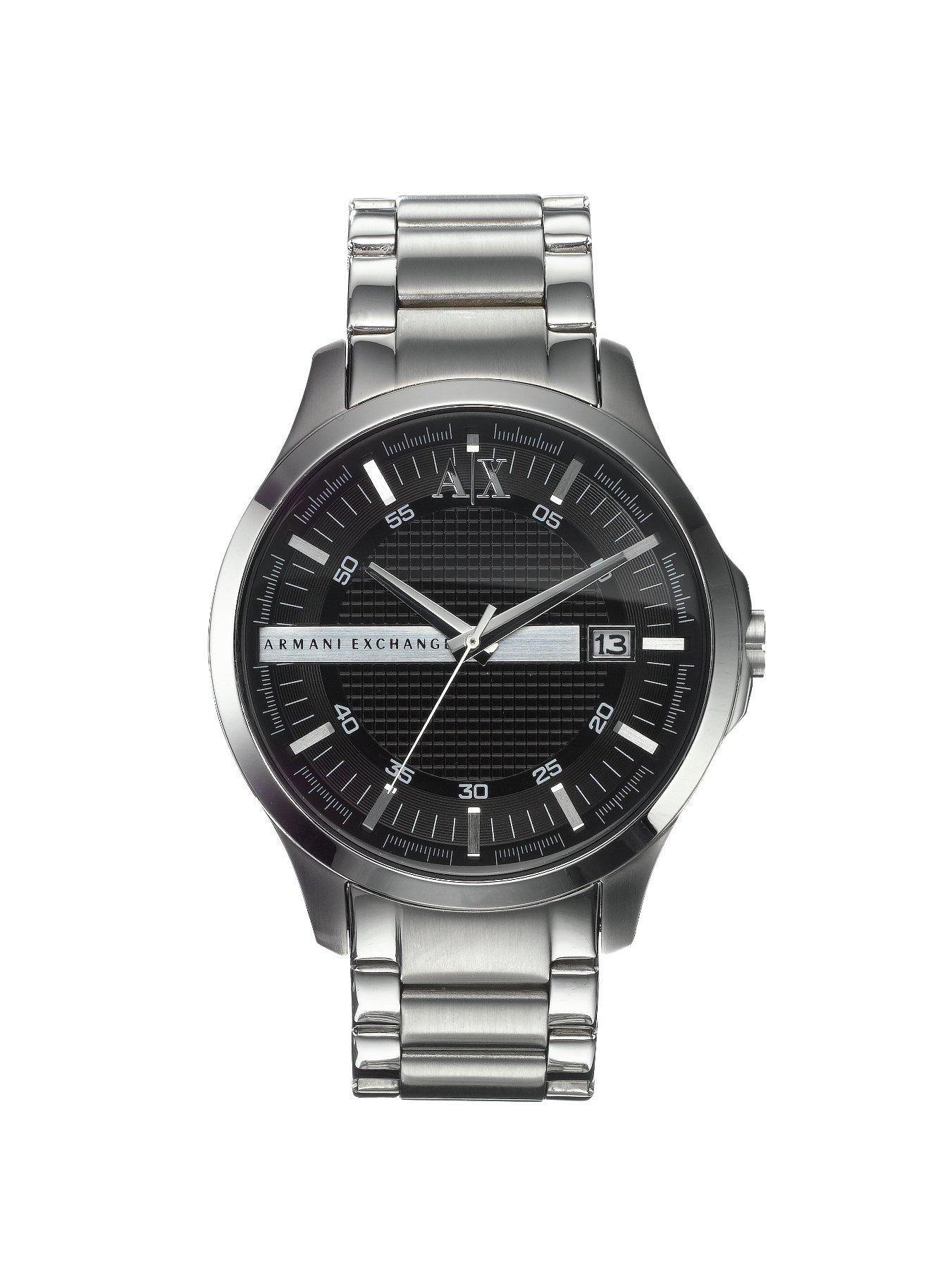 armani exchange watch stainless steel