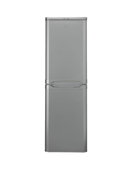 front image of indesit-ibd5517s-55cm-fridge-freezer-silver