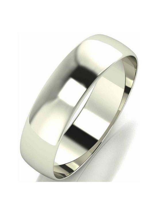 front image of love-gold-9-carat-white-gold-d-shape-wedding-band-5-mm