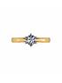  image of moissanite-9-carat-yellow-gold-50-point-solitaire-ring