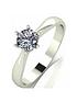  image of moissanite-9-carat-white-gold-50pt-solitaire-ring