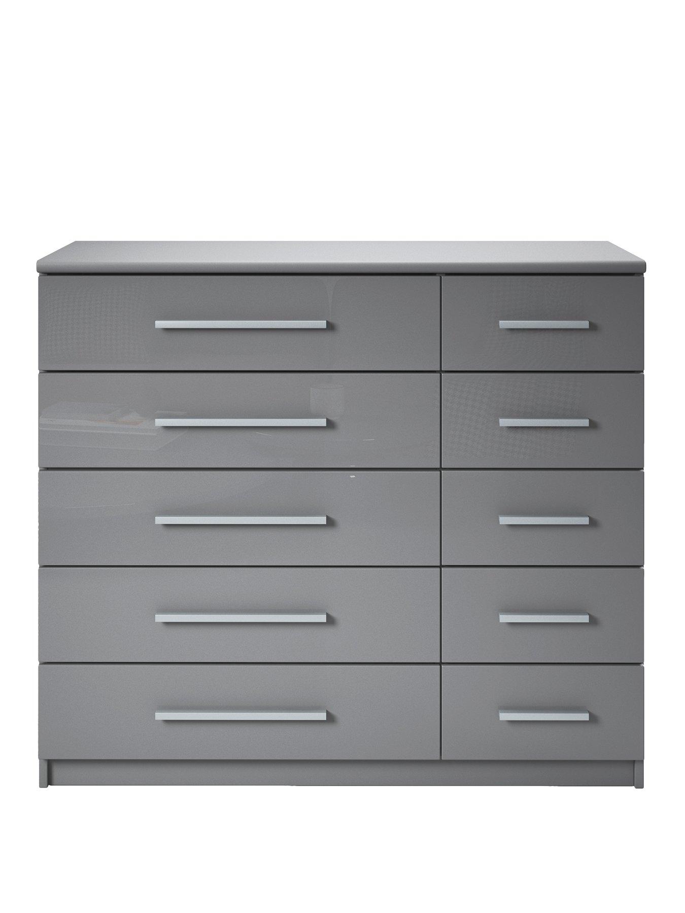 Very Home Prague Gloss 5 + 5 Wide Chest of Drawers FSC® Certified