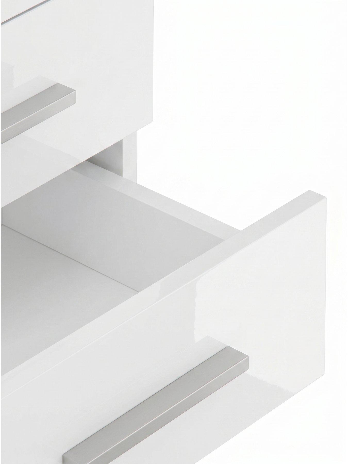 Image 4 of 7 of The Very Collection Prague Gloss 5 + 5 Wide Chest of Drawers&nbsp;- FSC&reg; Certified
