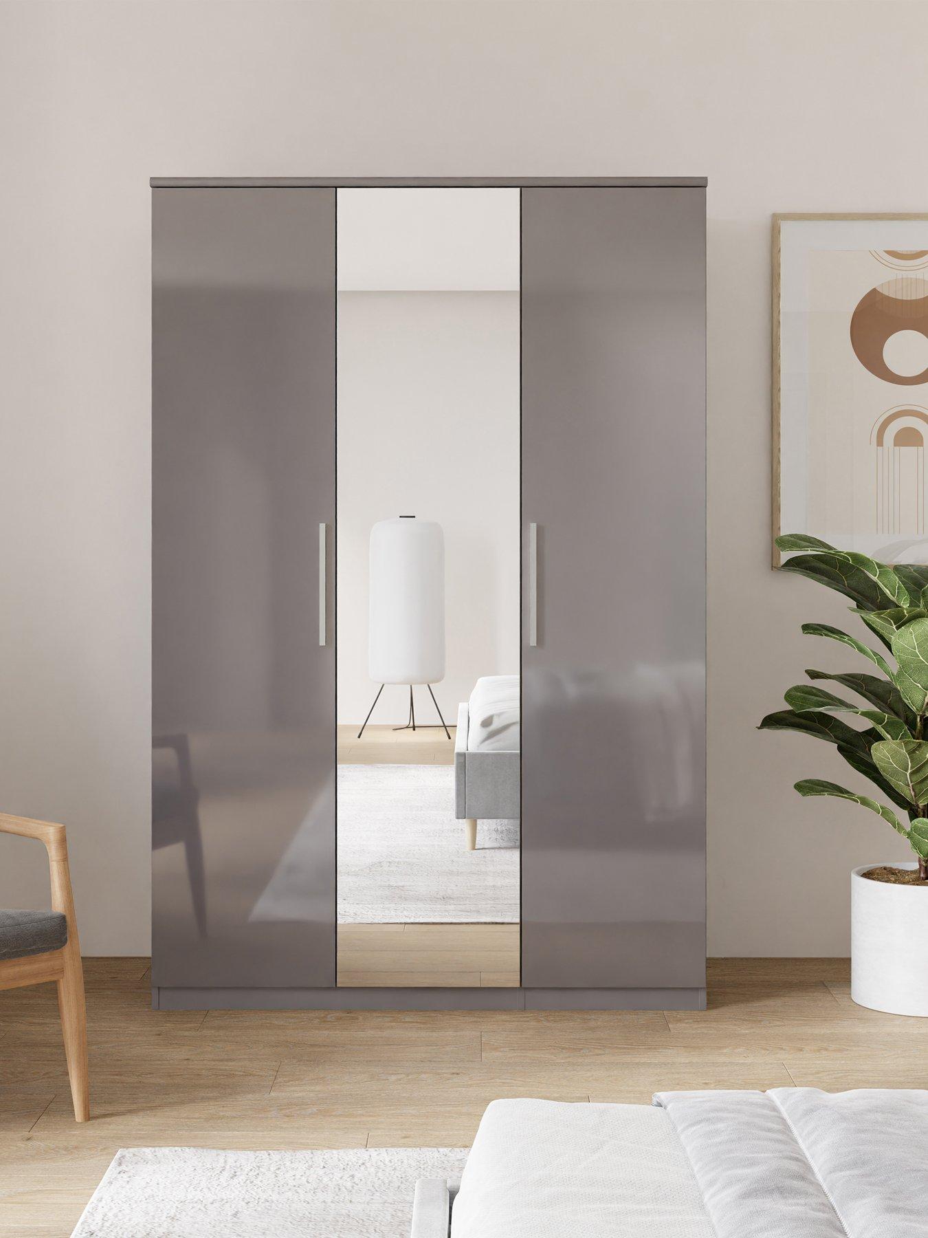 Very Home Prague Gloss 3 Door Mirrored Wardrobe - FSC® Certified