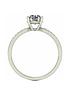  image of moissanite-9-carat-white-gold-110pt-equivalent-solitaire-ring-with-set-shoulders