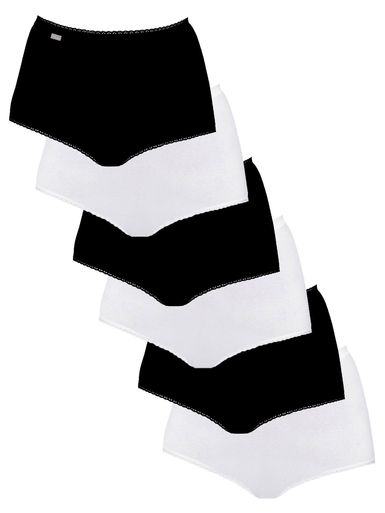 Sloggi 6 Pack Maxi Briefs - Black