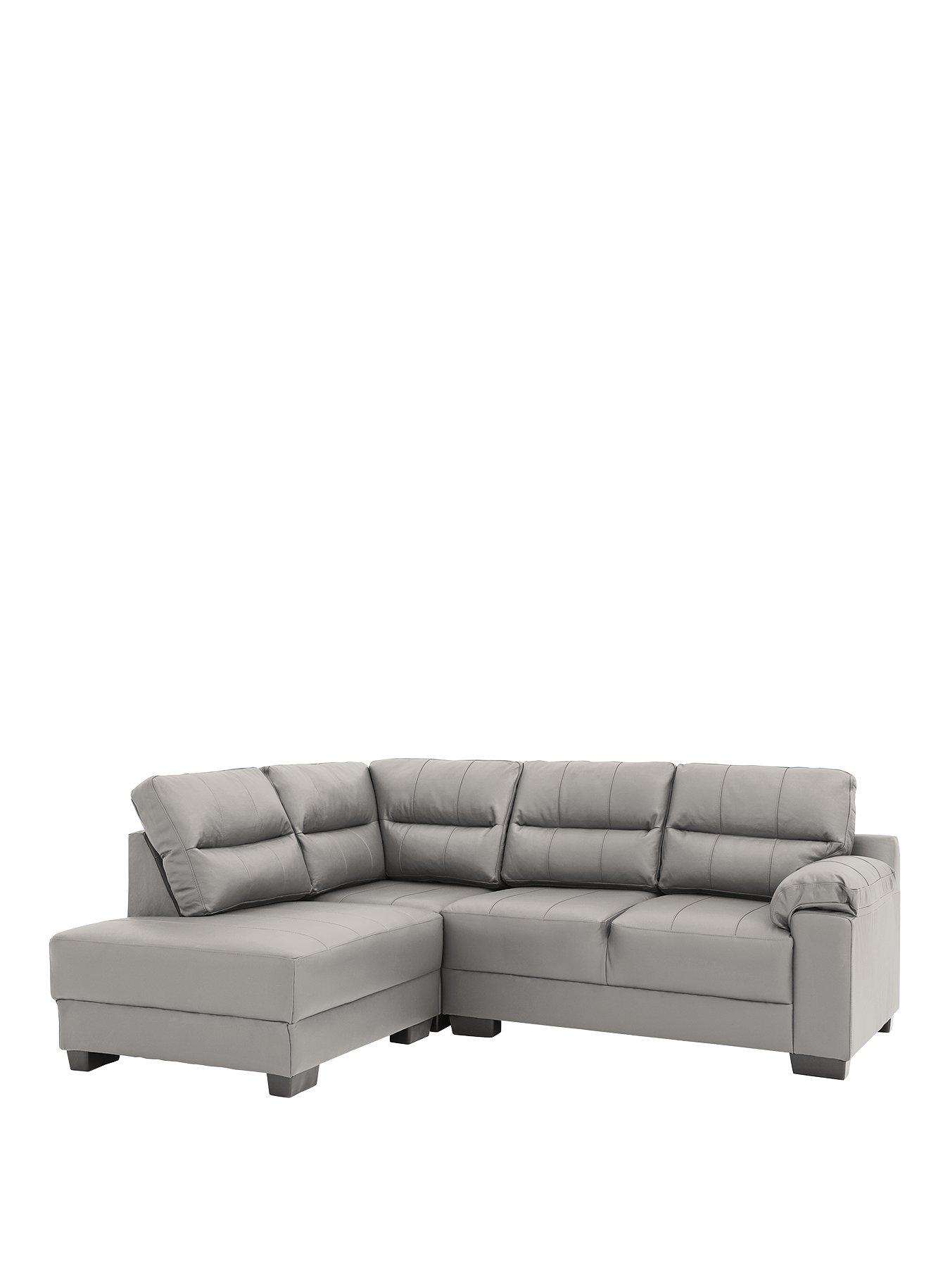 Sofas Grey Leather Corner Sofas Www Littlewoods Com