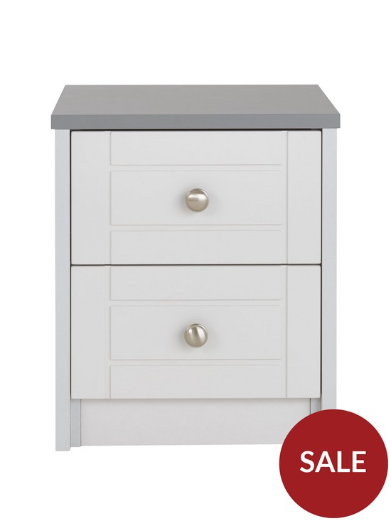 front image of one-call-alderley-ready-assembled-2-drawer-bedside-cabinet