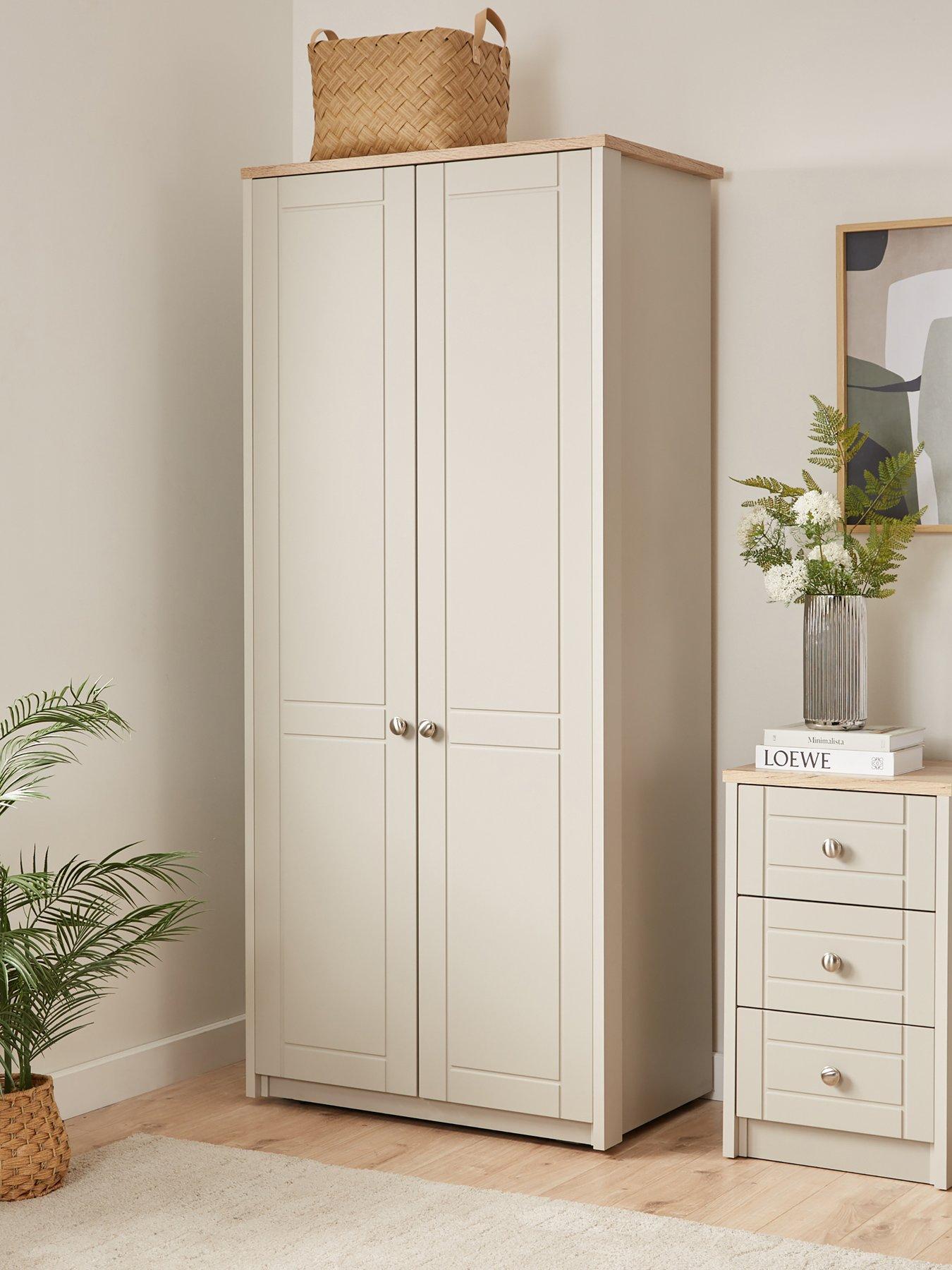 undefined Alderley Ready Assembled 2 Door Wardrobe