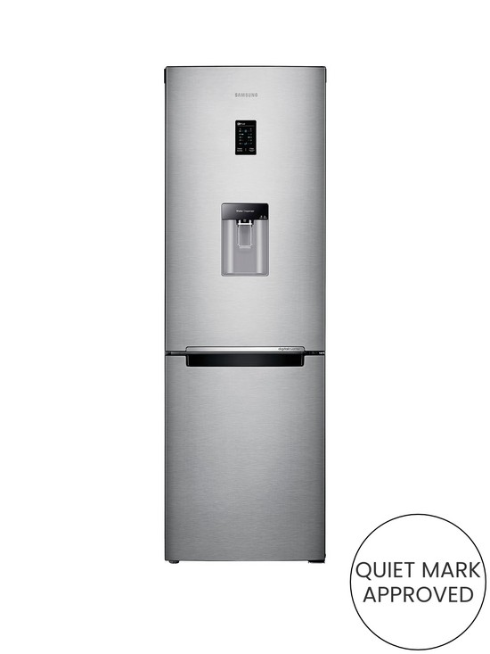 front image of samsung-rb31fdrndsaeu-7030-frost-free-fridge-freezer-with-digital-inverter-technology-f-rated-silver