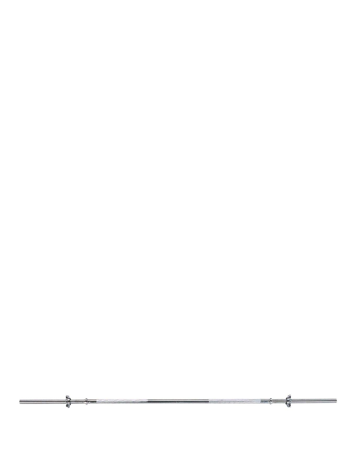 York 6ft (1.82m) Standard 1 inch Spinlock Barbell Bar with ...