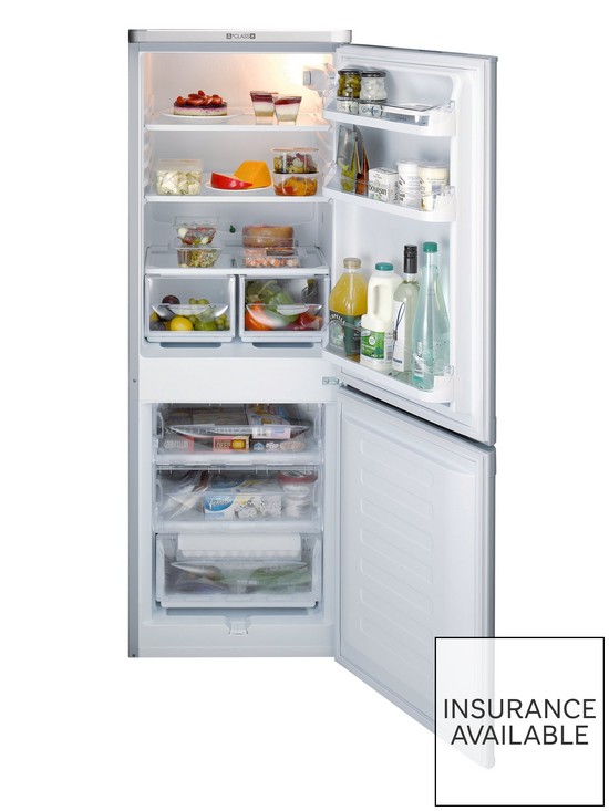 stillFront image of indesit-ibd5515s1-55cm-wide-fridge-freezer-silver