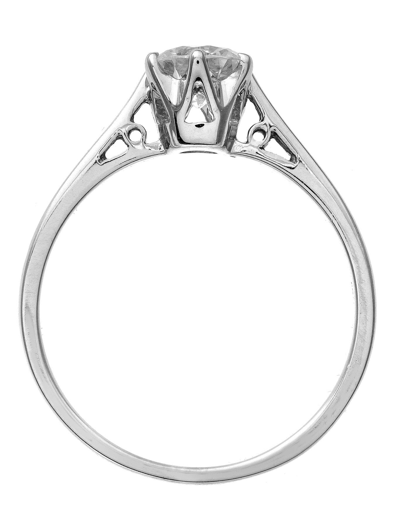 Image 2 of 4 of Love DIAMOND 18 Carat White Gold 1 Carat Brilliant Cut Diamond Solitaire Ring