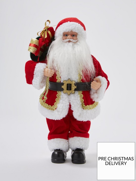 front image of traditional-standing-santa-christmas-decoration