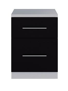 Very  Cologne Gloss 2-Drawer Bedside Cabinet