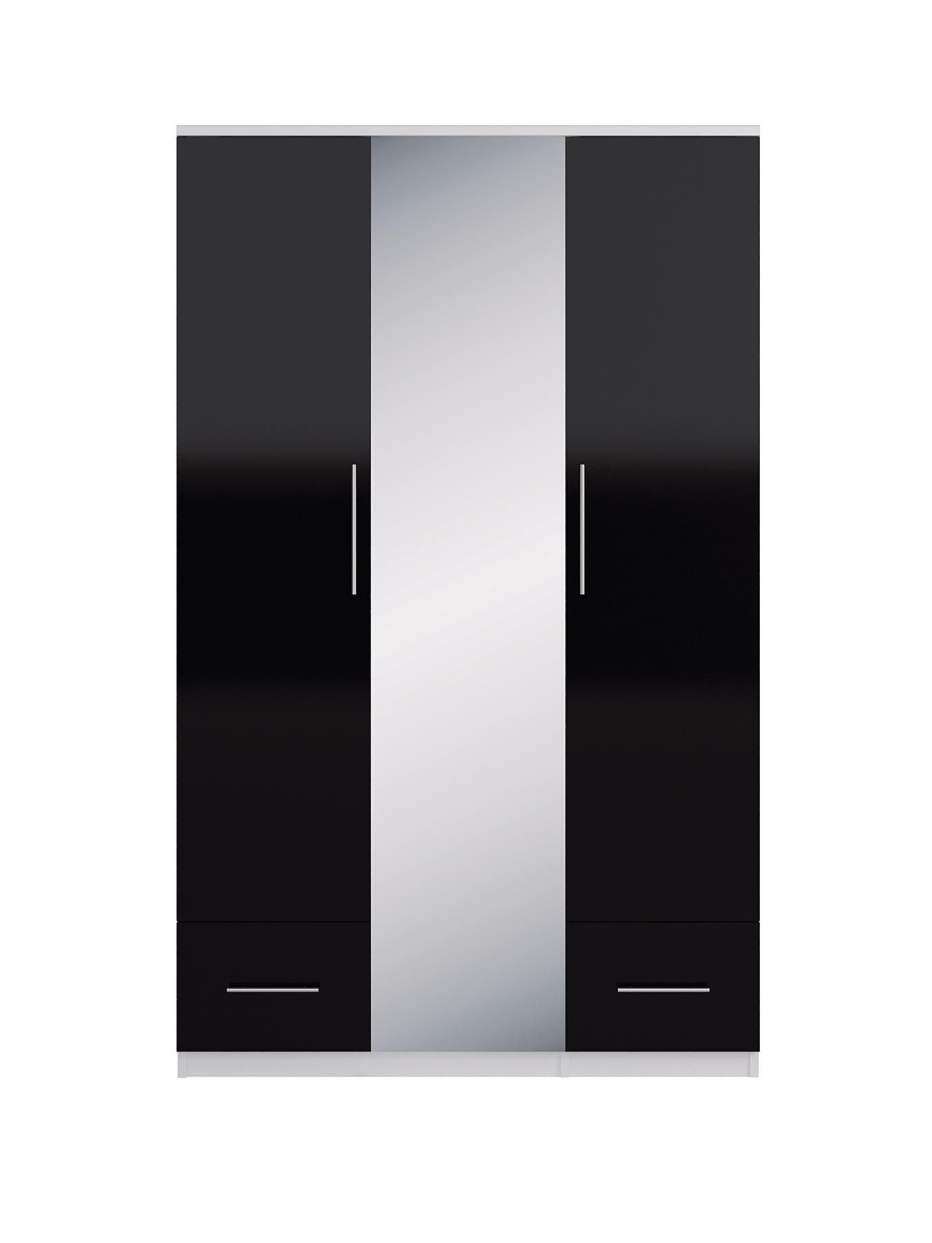 Cologne Gloss 3 Door 2 Drawer Mirrored Wardrobe Littlewoods Com