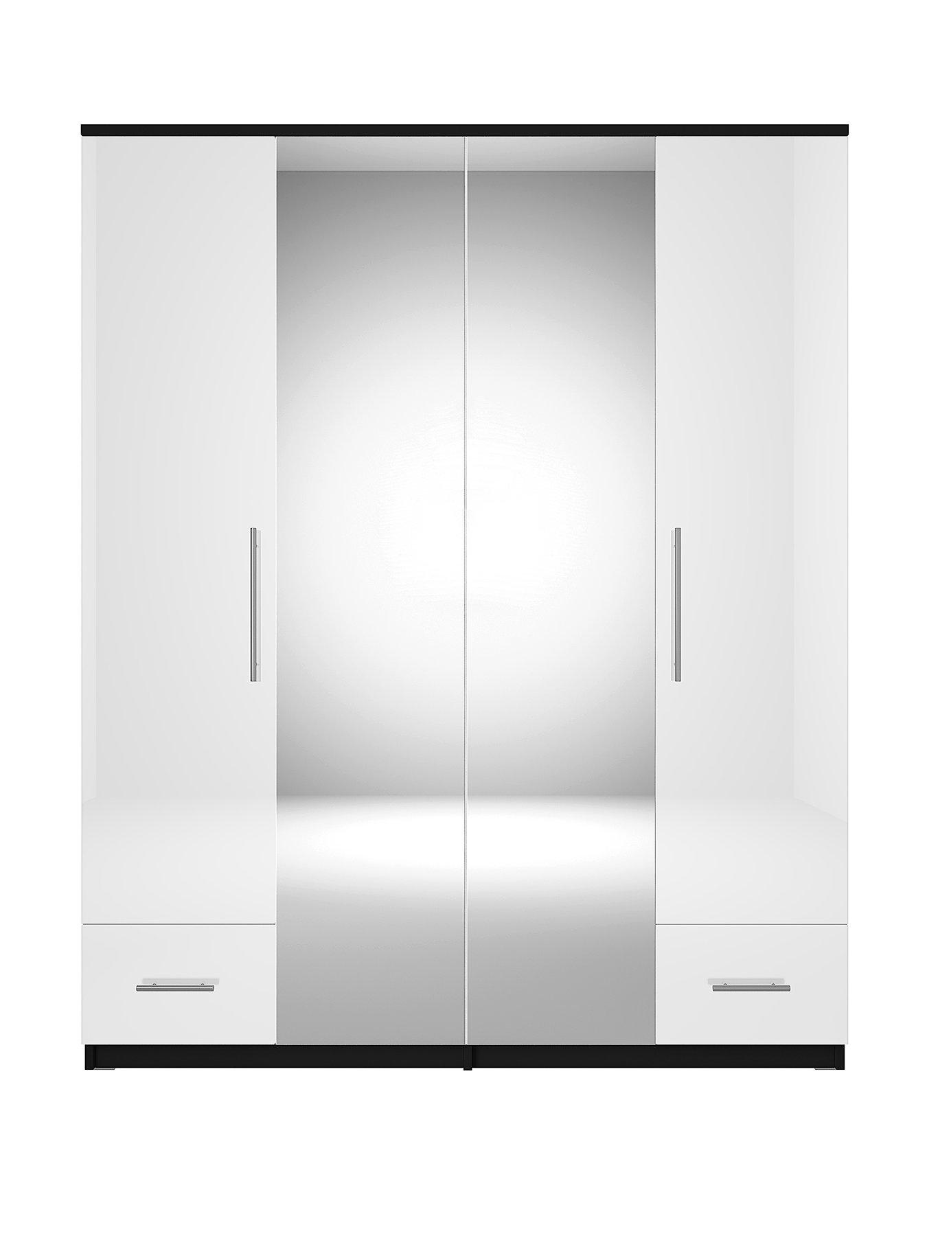 Gloss Self Assembly White Wardrobes Home Garden Www