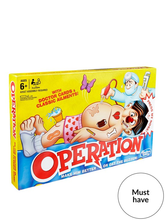 front image of hasbro-classic-operation-game
