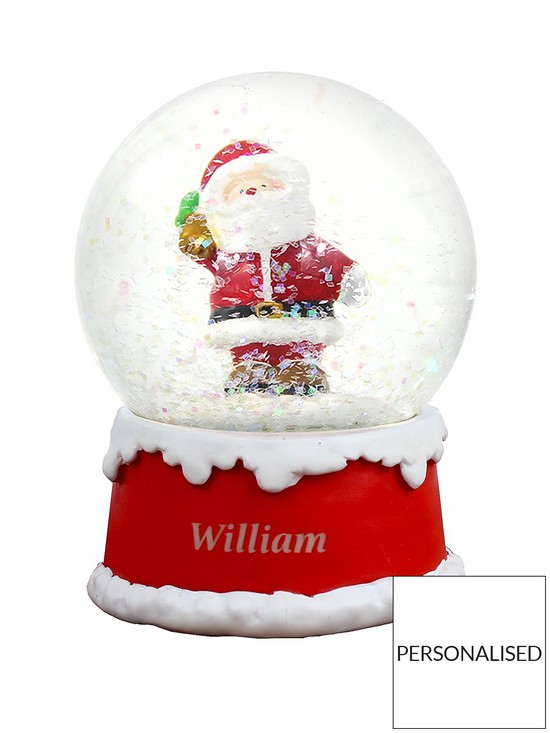 front image of the-personalised-memento-company-personalised-santa-snowglobenbspchristmasnbspdecoration