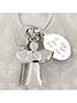  image of the-personalised-memento-company-personalised-silver-angel-keyring