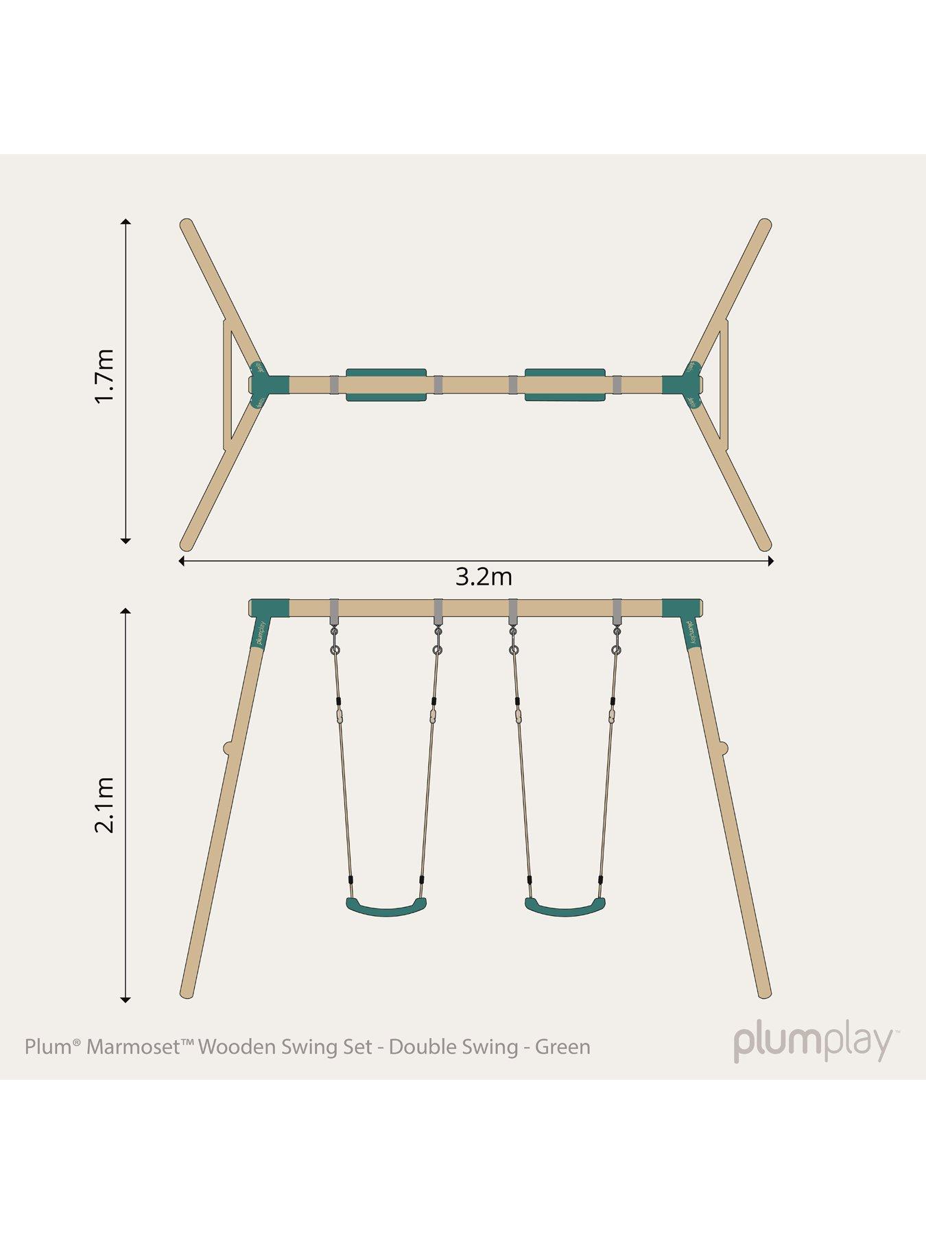Image 7 of 7 of Plum Marmoset Wooden Garden Swing Set