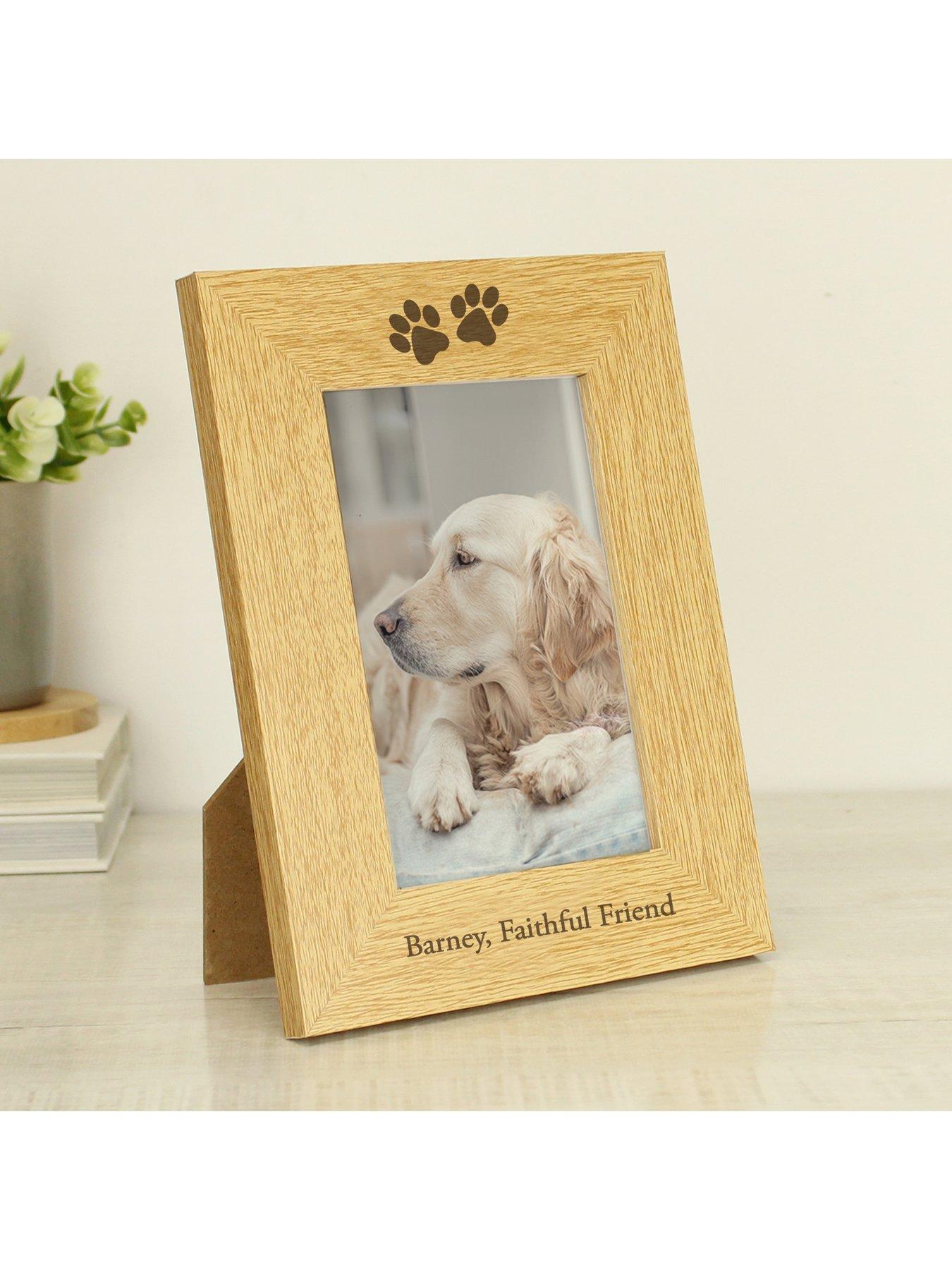 Image 2 of 3 of The Personalised Memento Company Personalised 6x4 Pet Print Wooden Photo Frame