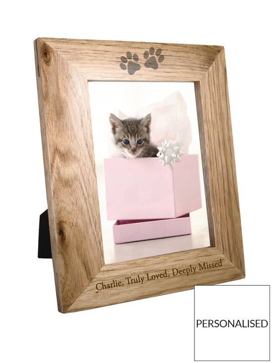 back image of the-personalised-memento-company-personalised-6x4-pet-print-wooden-photo-frame