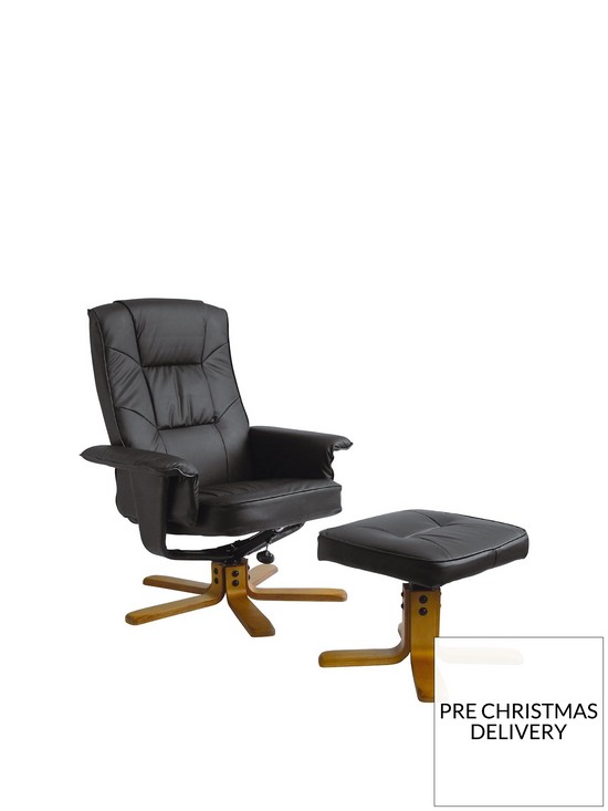 front image of alphason-drake-recliner-office-chair-with-matching-footstool