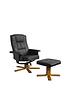  image of alphason-drake-recliner-office-chair-with-matching-footstool