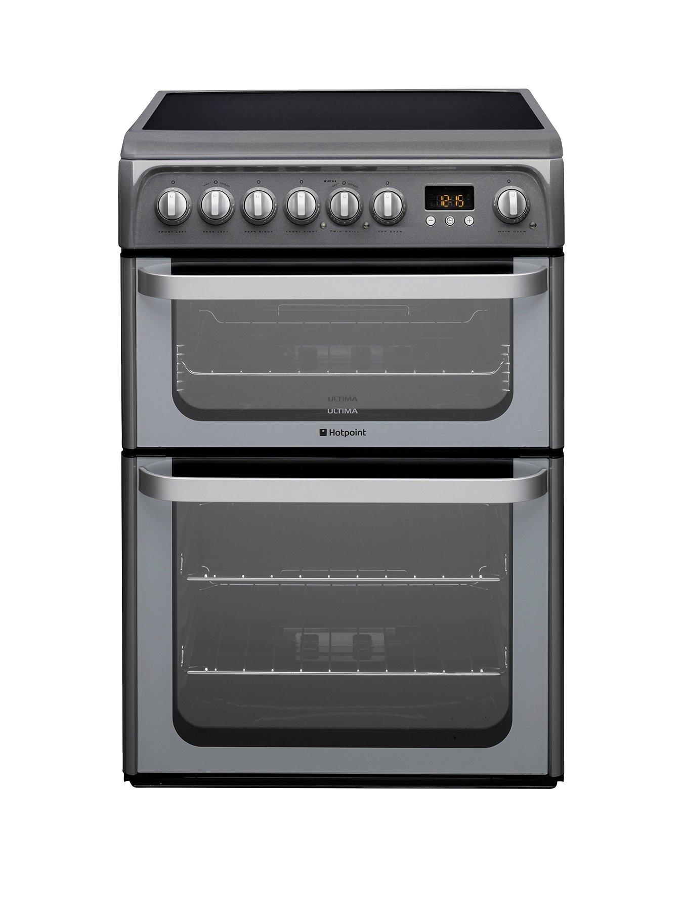 electric double oven with halogen hob