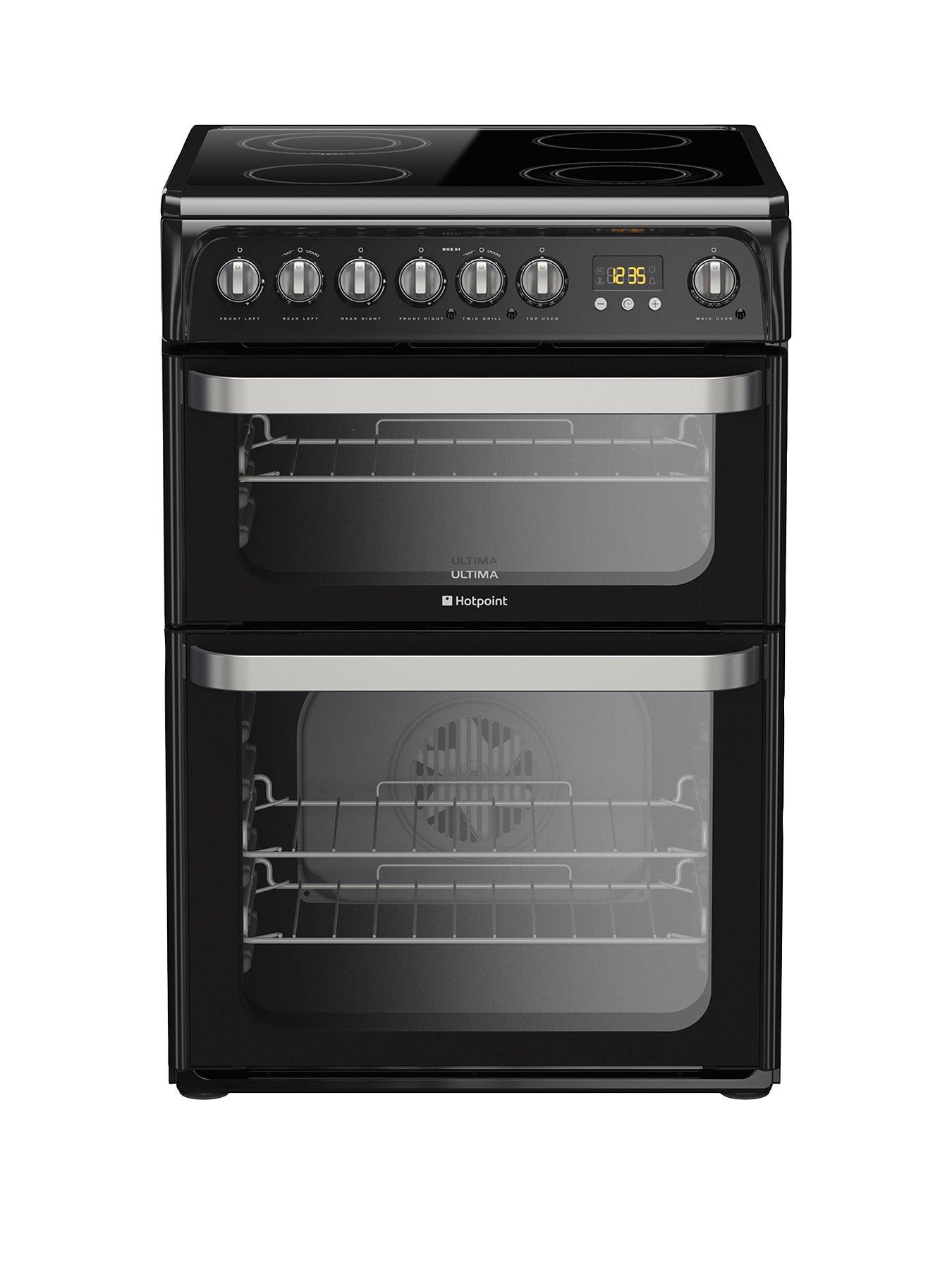 electric cooker double oven and ceramic hob