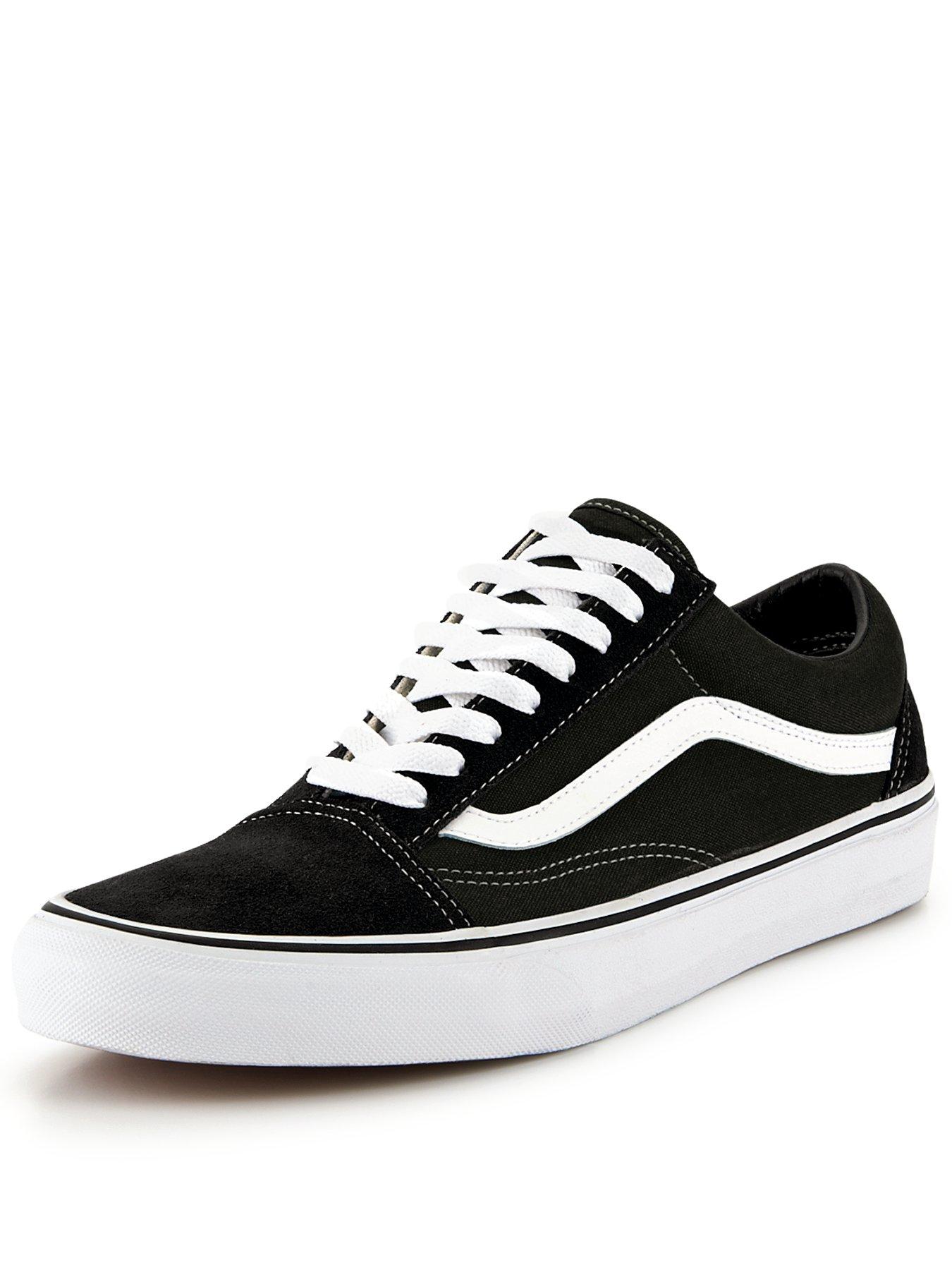 Black and white shop vans size 6