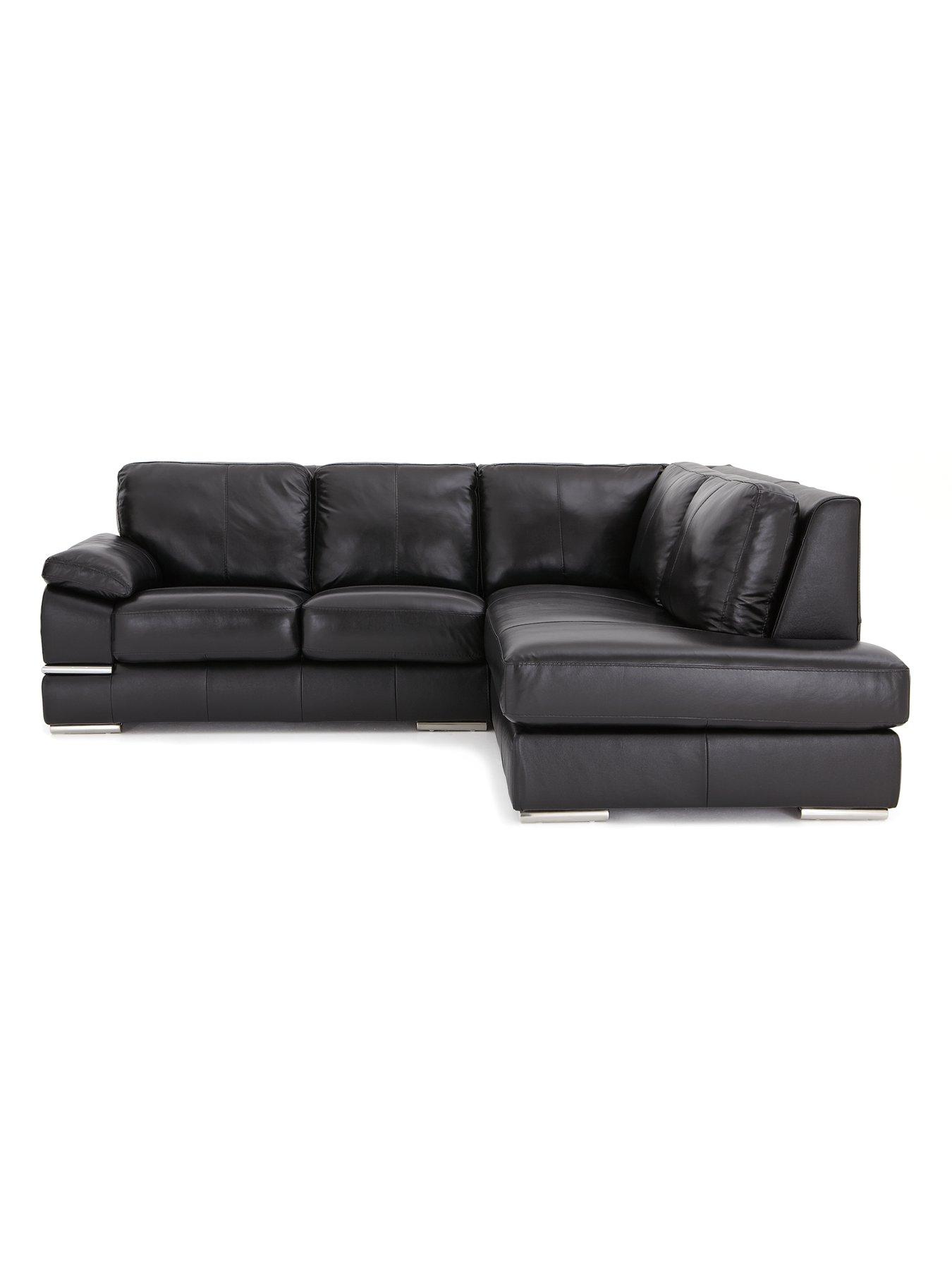  image of very-home-primo-italian-leather-right-hand-corner-chaise-sofanbsp--fscreg-certified