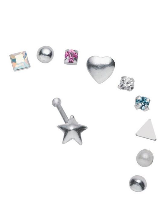 front image of the-love-silver-collection-sterling-silver-nose-set-set-of-10