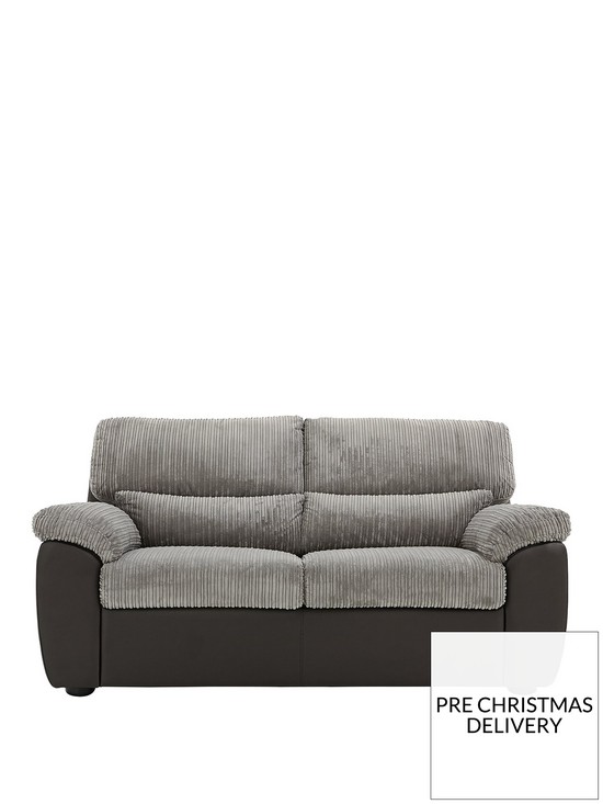 front image of sienna-fabricfaux-leather-sofa-bed