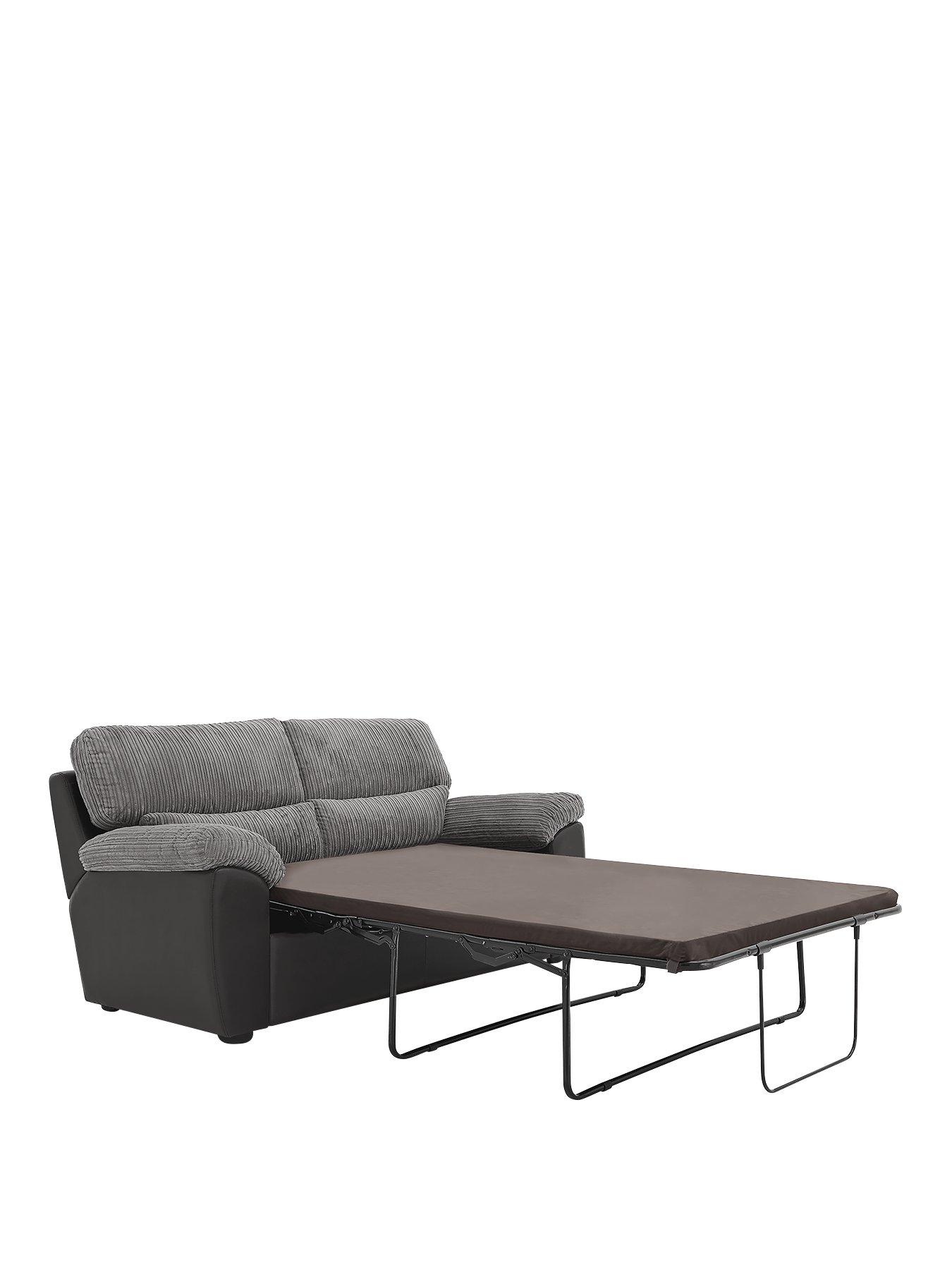 Image 2 of 5 of Sienna Fabric/Faux Leather High Back Sofa Bed