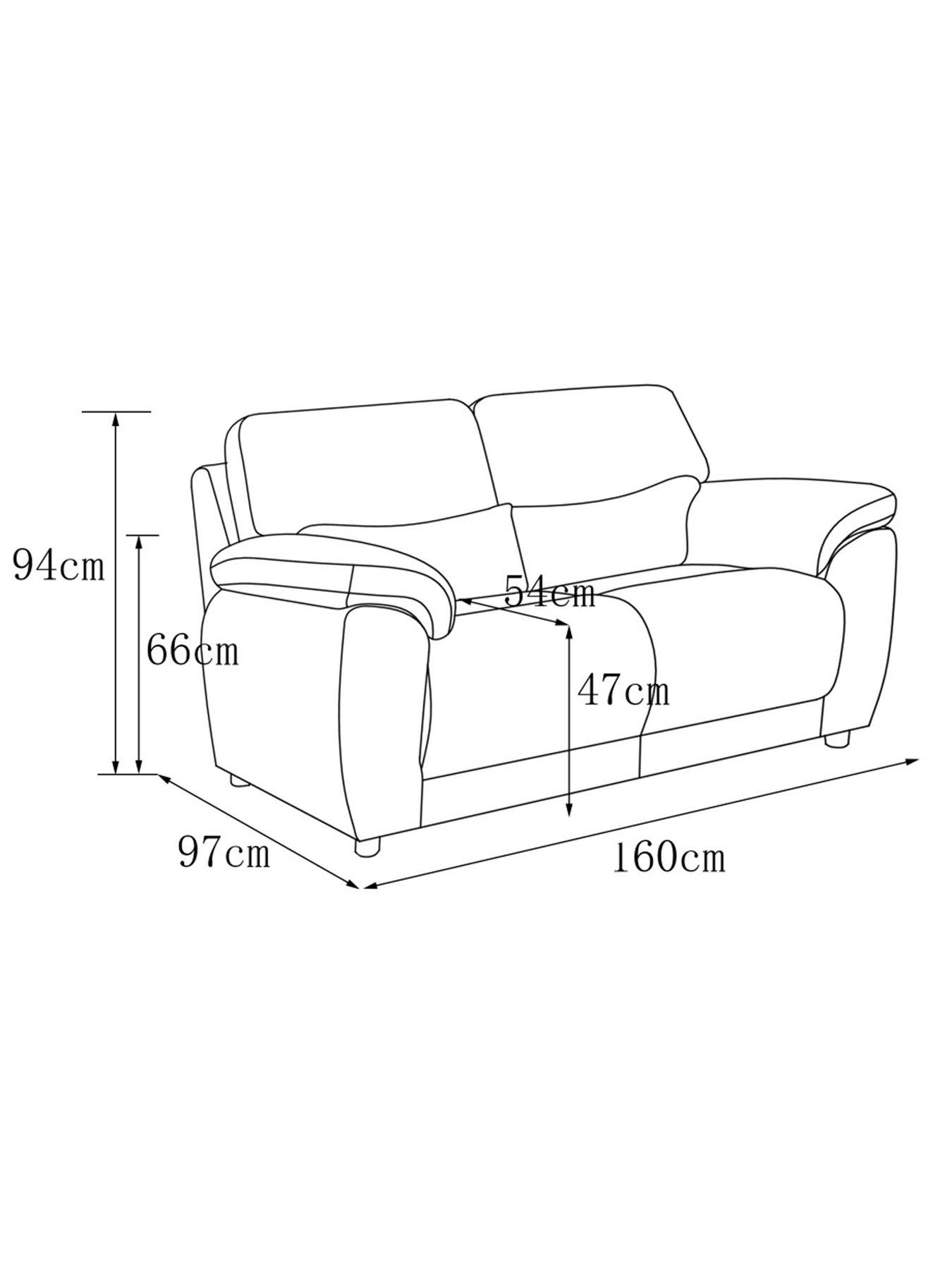 Image 5 of 5 of Sienna Fabric/Faux Leather High Back Sofa Bed