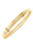  image of love-gold-9-carat-yellow-gold-baby-double-heart-pattern-expander-bangle