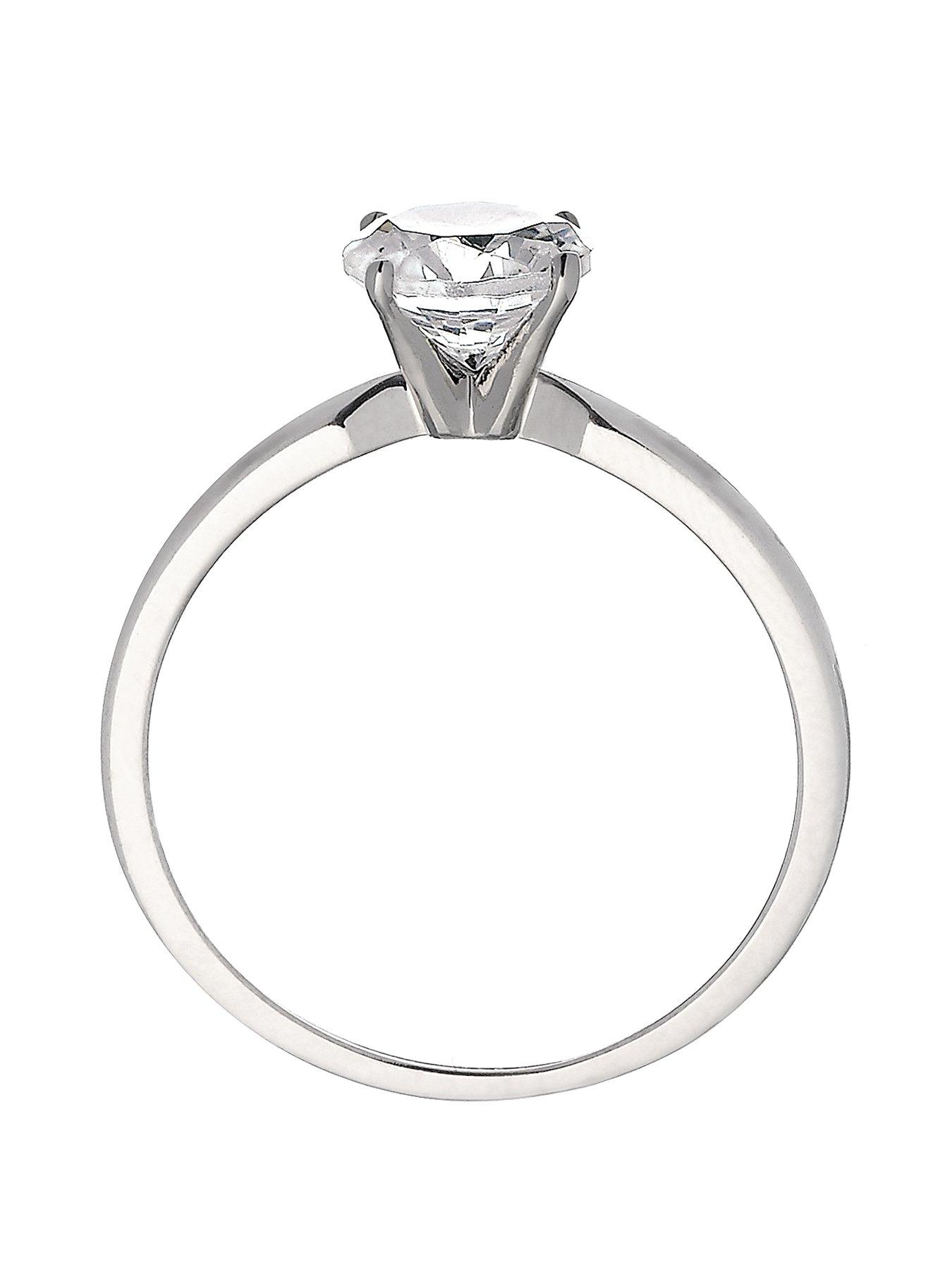 Image 2 of 4 of Love DIAMOND 18 Carat White Gold 1 Carat Certified Diamond Solitaire Ring