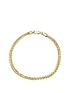  image of love-gold-9-carat-yellow-gold-fancy-wheatchain-bracelet