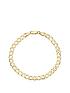  image of love-gold-9-carat-yellow-gold-solid-diamond-cut-8-inch-curb-bracelet