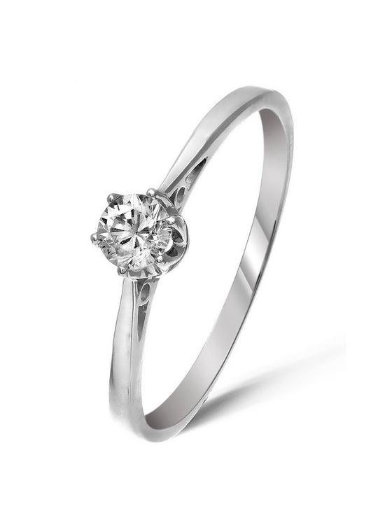 front image of love-diamond-9-carat-white-gold-25pt-diamond-solitaire-ring