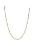 image of love-gold-9-carat-yellow-gold-solid-diamond-cut-figaro-18-inch-chain